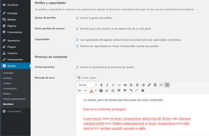 esconder cierto contenido en WordPress con HidePost