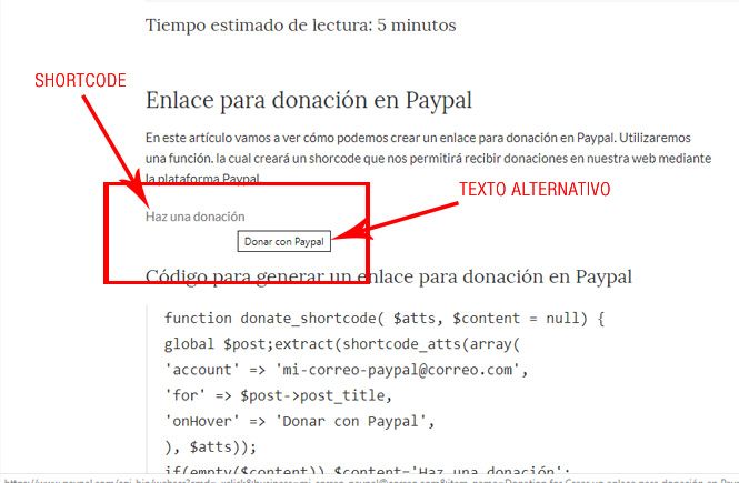 Crear un enlace para donación en Paypal