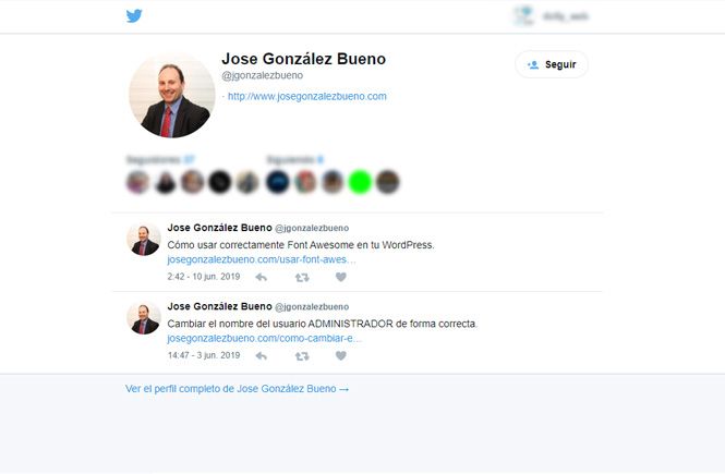 Asegúrate de que tu id de Tweeter es realmente el tuyo