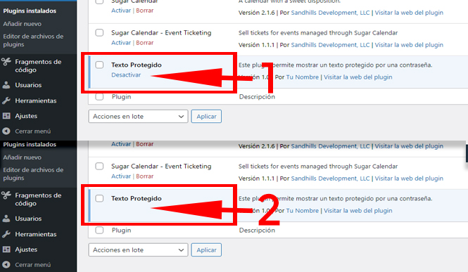 Cómo evitar que un usuario borre un plugin en WordPress